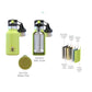 TempFlask Edelstahlflasche Kinder 'Affe' grün 0,35 L