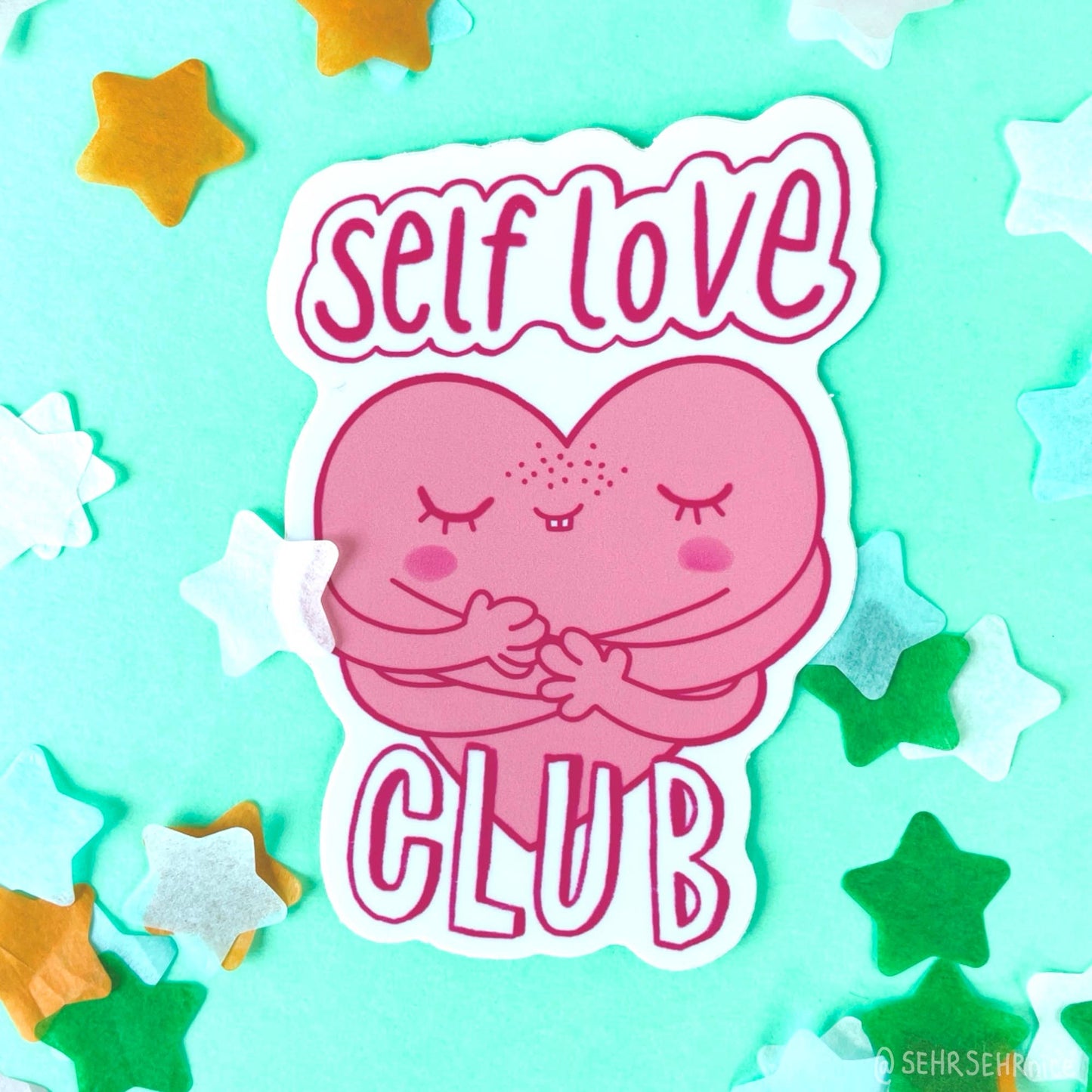 Aufkleber Selflove Club Herz aus Vinyl