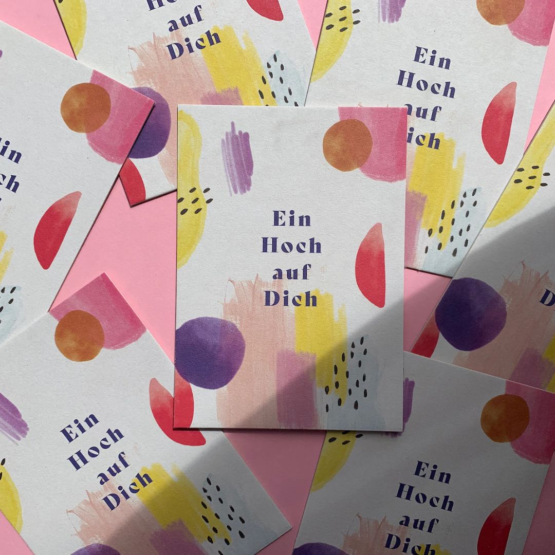 Postkarte 'EIN HOCH AUF DICH'