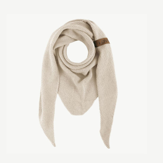 Einfarbiger Dreiecksschal beige