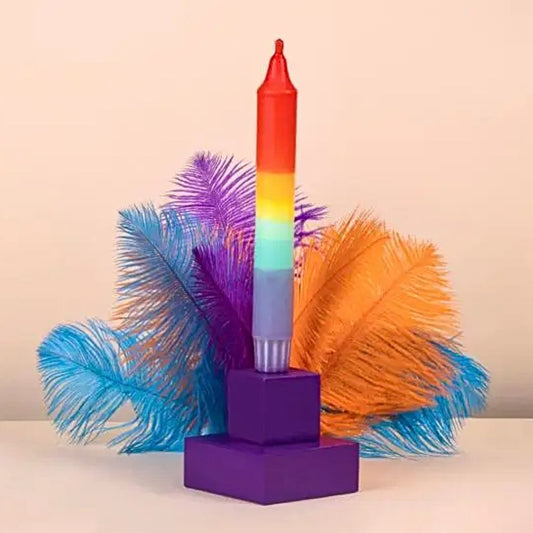 Einzelne Kerze 'Rainbow'
