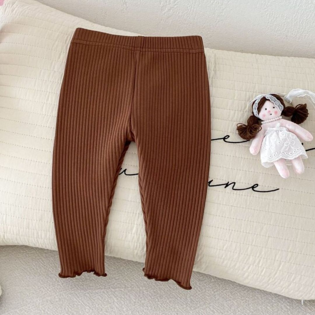 Elastische Leggings unifarben camel