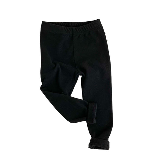 Elastische Leggings für Kinder Winterfleece schwarz