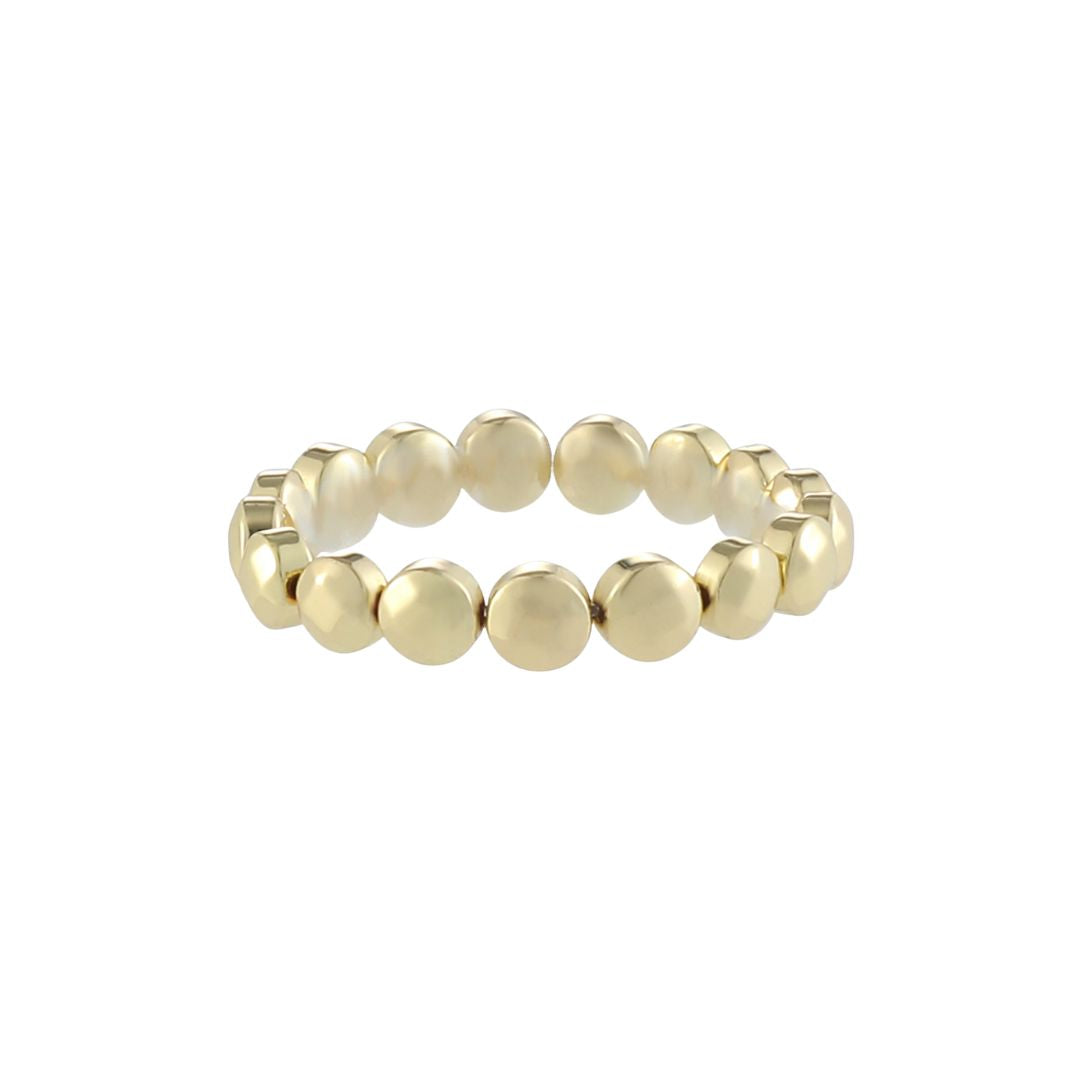 Elastischer Damen Ring  gold 'Dots'