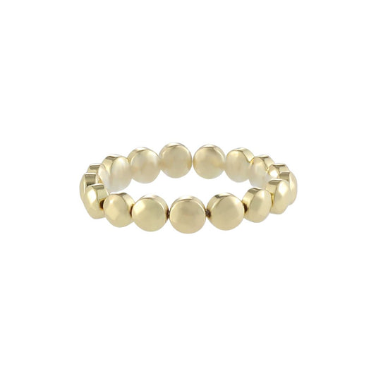 Elastischer Damen Ring  gold 'Dots'