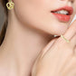 Elastischer Damen Ring  gold 'Dots'