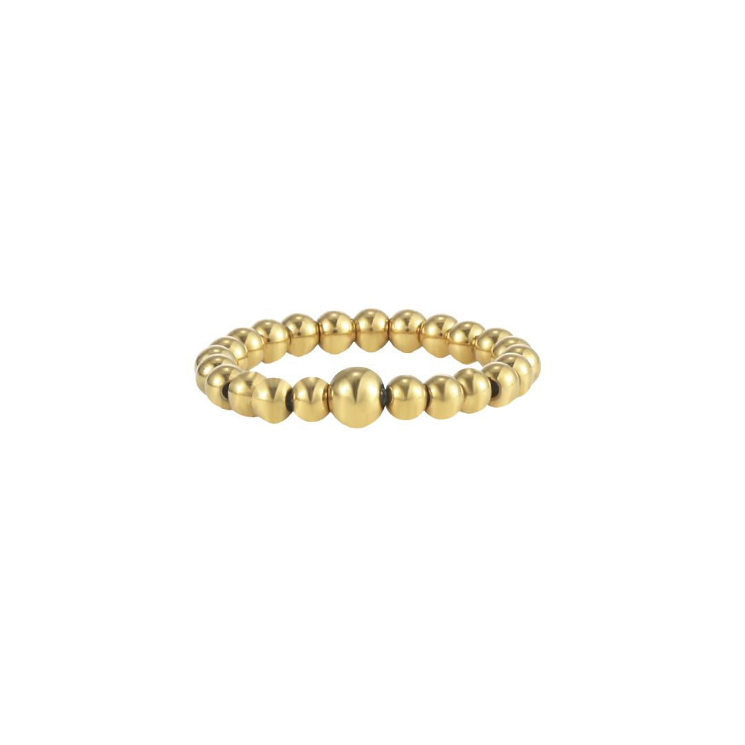 Damen Ring Kugeln gold