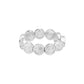 Elastischer Damen Ring 'Smileys' silber