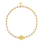 Elastisches Damen Armband  'Smileys' gold/rosa