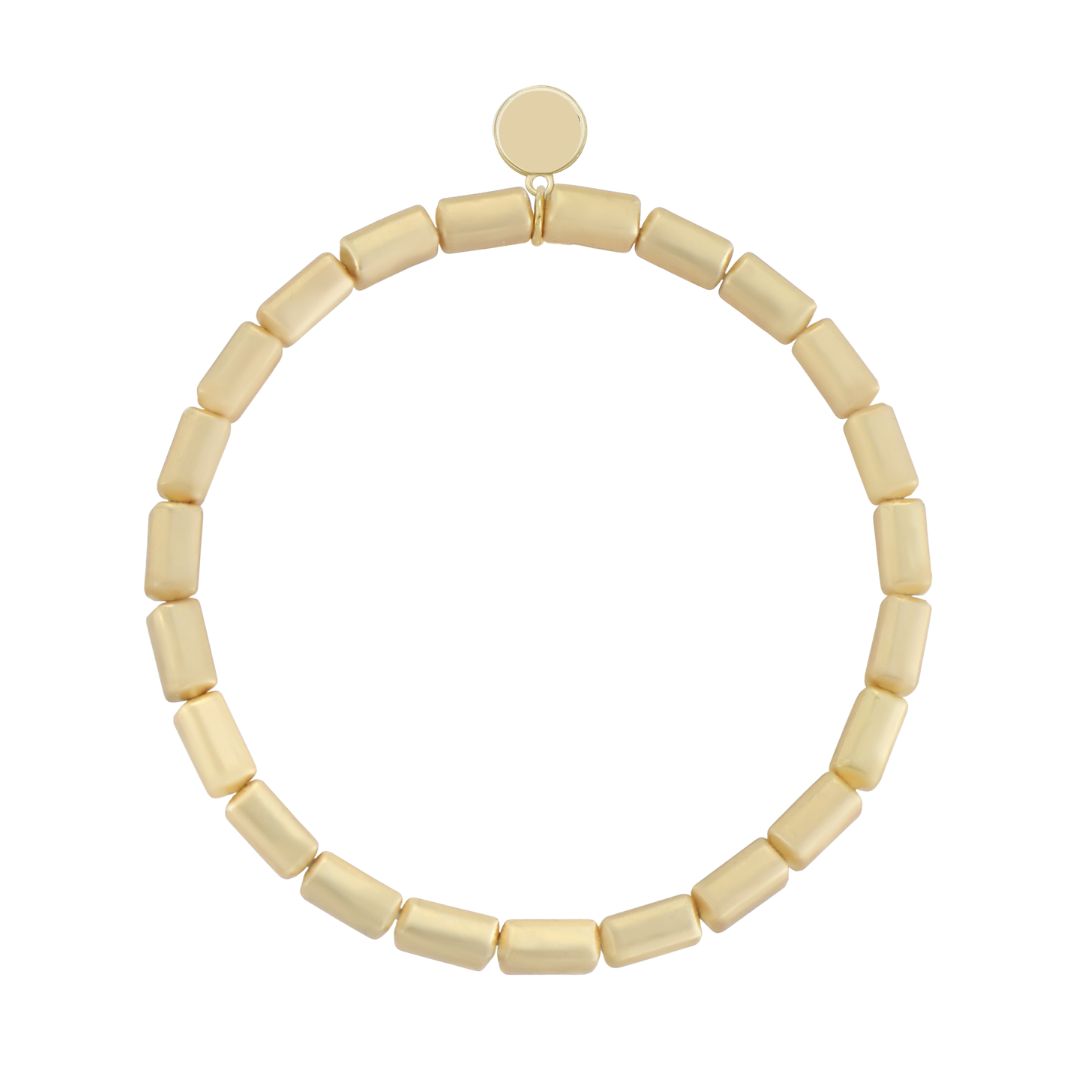 Elastisches Gliederarmband für Damen 'gold'
