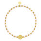 Elastisches Damen Armband  'Smileys' gold/rosa