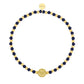Elastisches Damen Armband  'Smileys' gold/schwarz