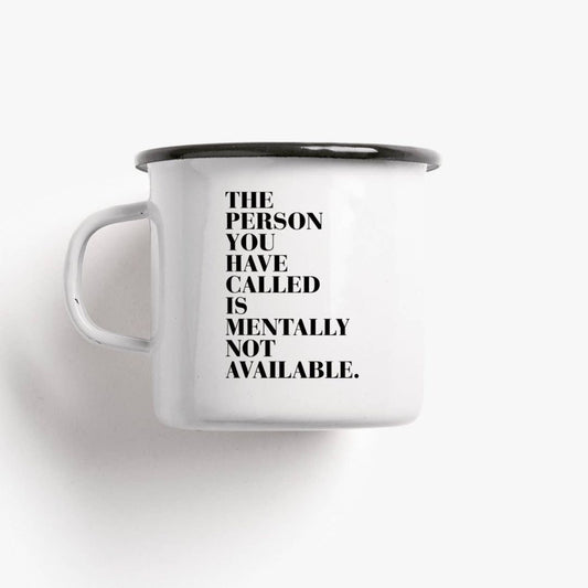 Statement Emaille Tasse Available