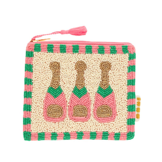 Etui 'Champagne' light pink/grün/gold