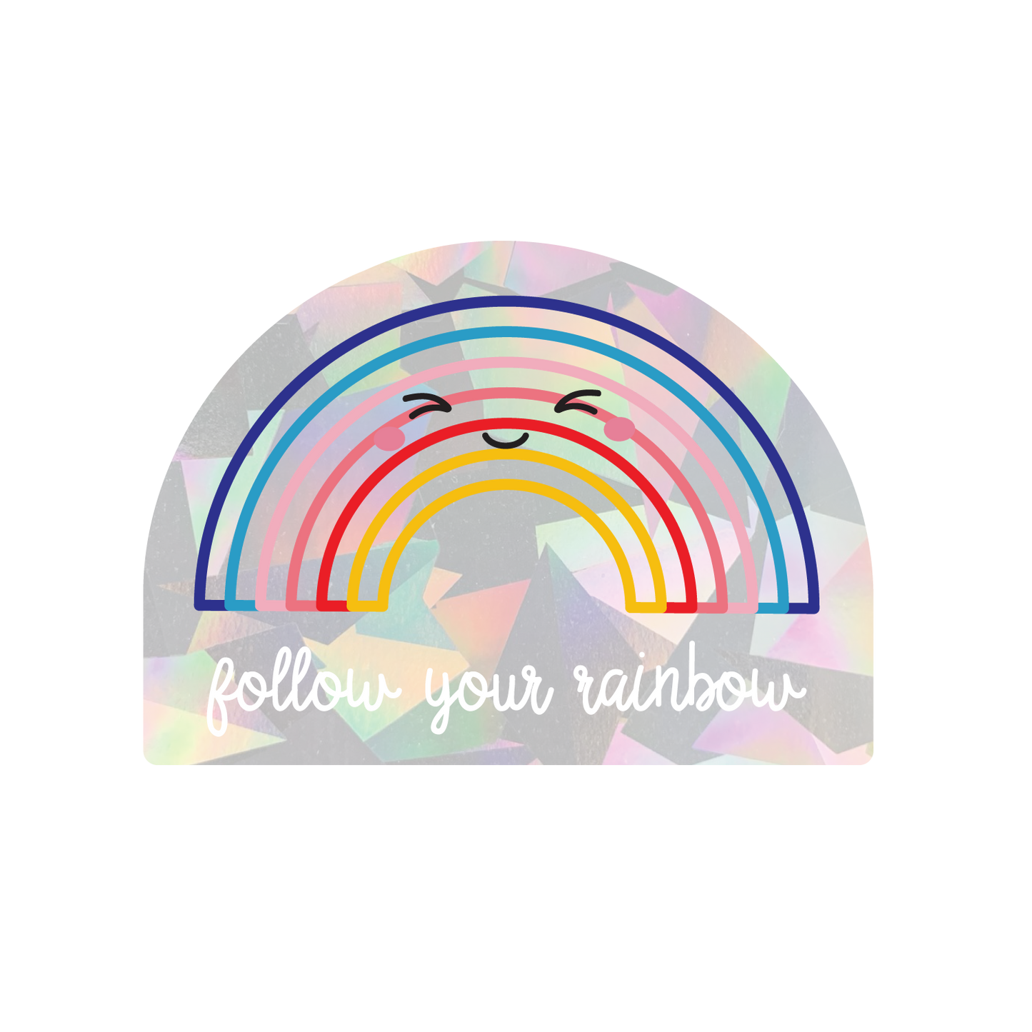 Suncatcher Regenbogen Fensteraufkleber im kawaii Stil