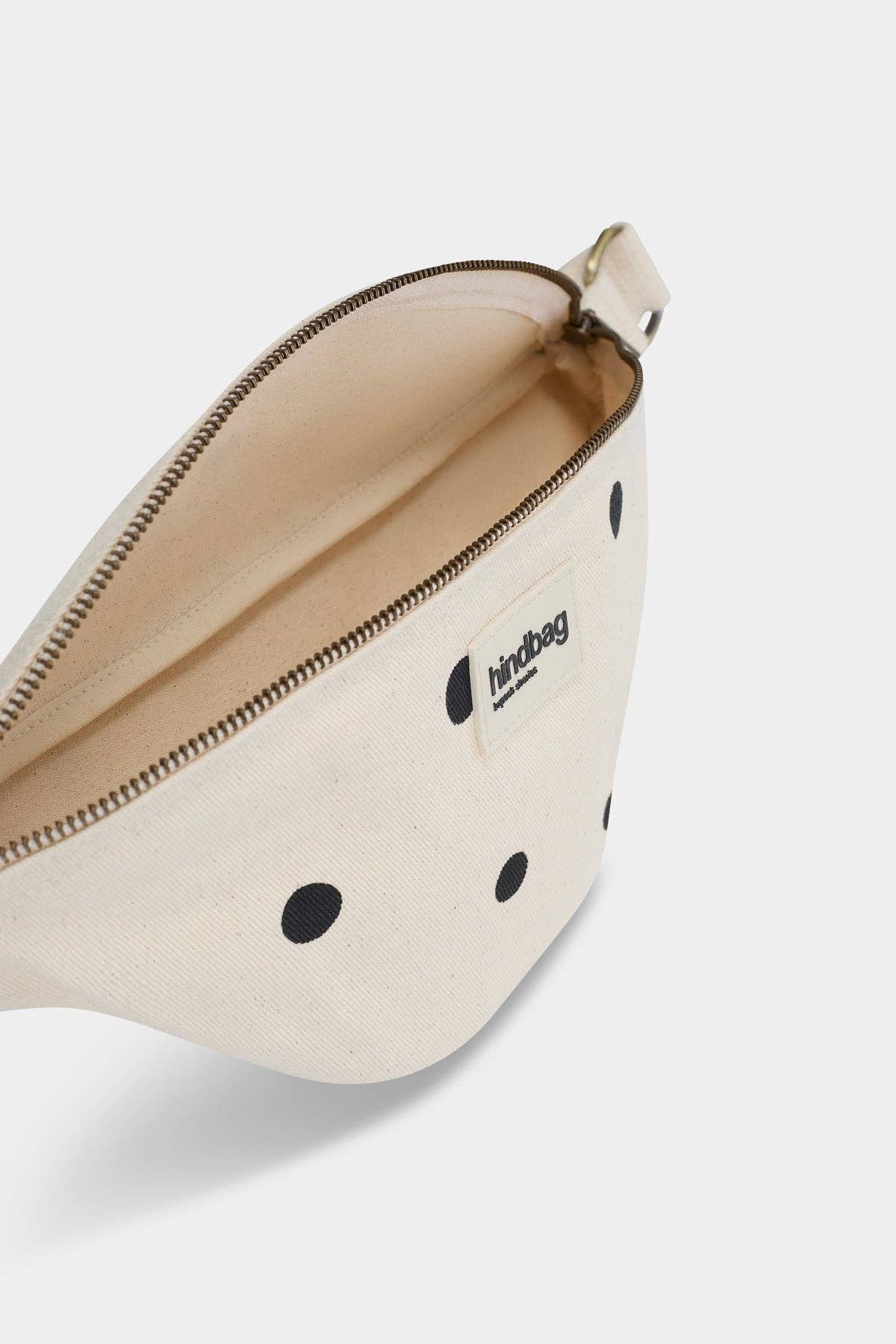 Damen Gürteltasche 'Olivia Punkte' ecru