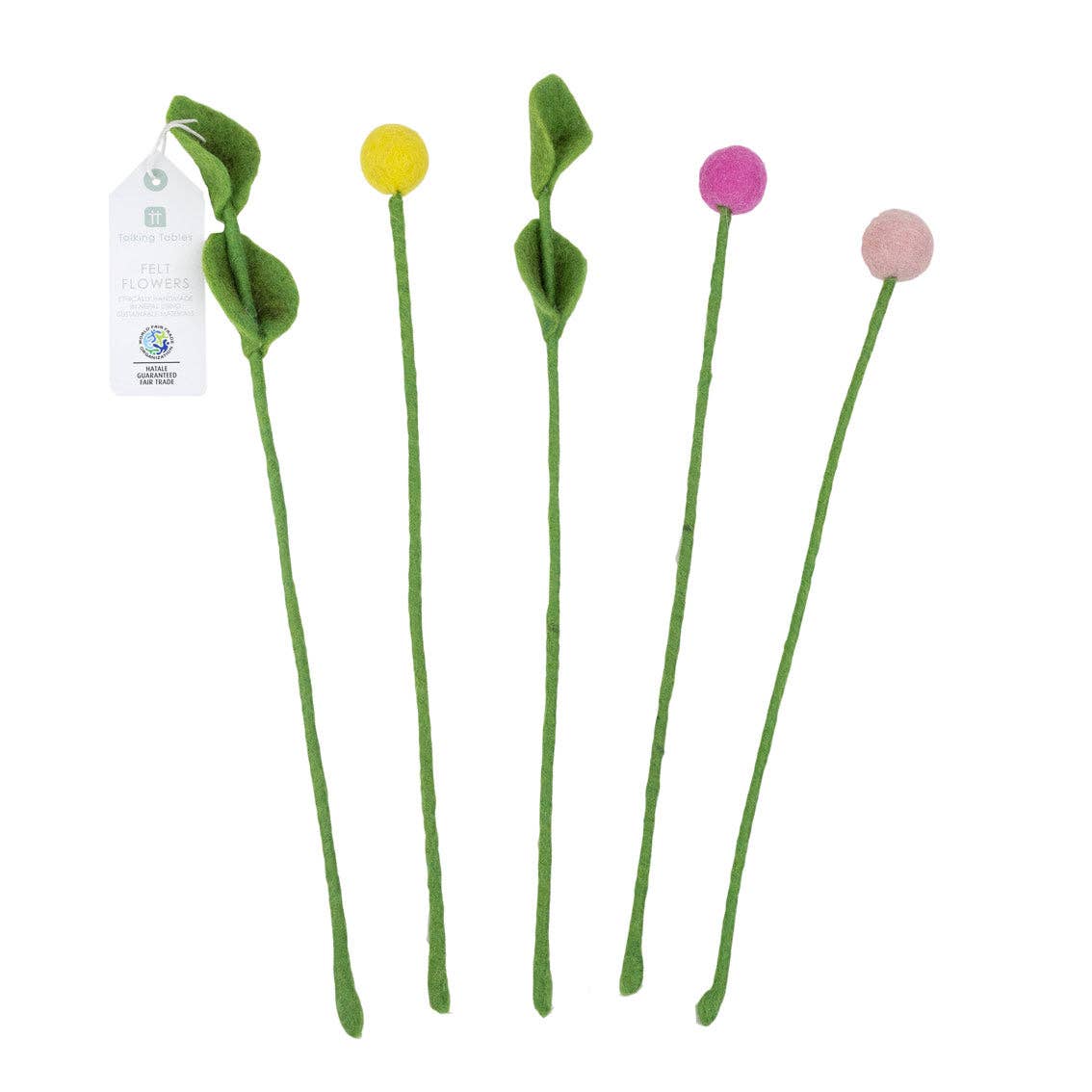 Künstliche Kunstblumen aus Filz mit Rosenmotiv, Muttertag, 5er-Pack