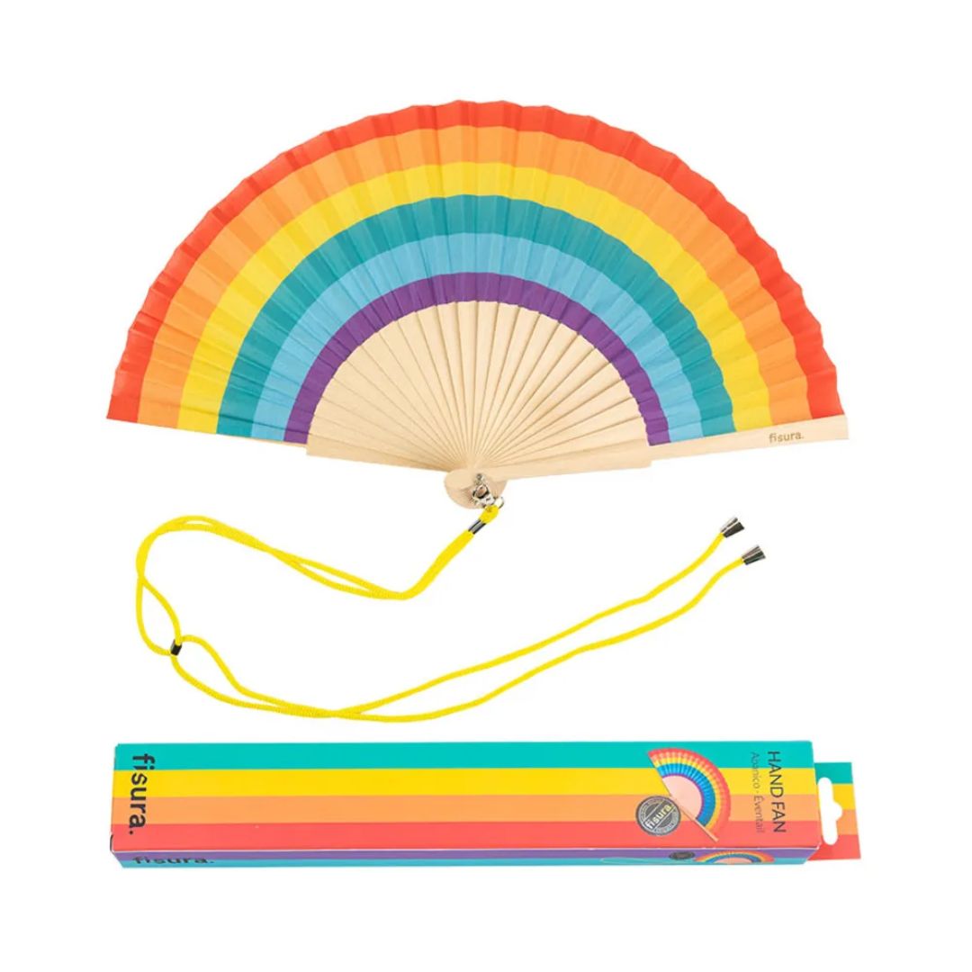 Damen Fächer 'Regenbogen' multicolor