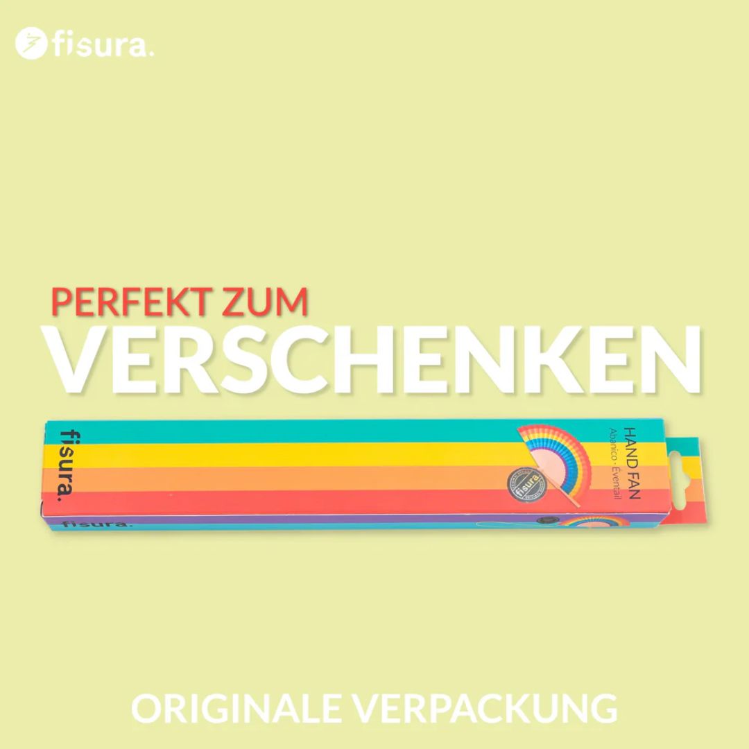 Damen Fächer 'Regenbogen' multicolor