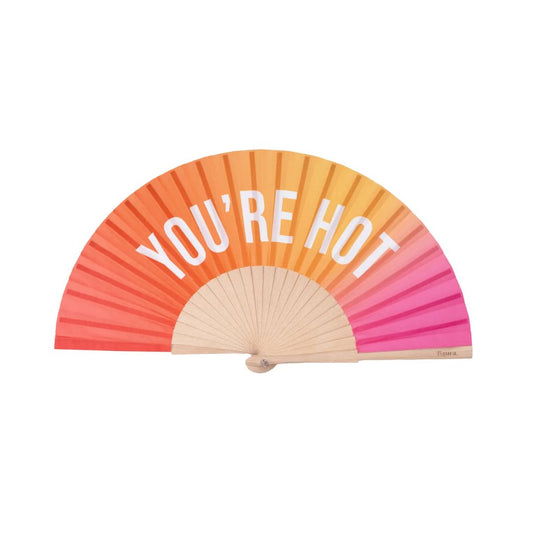 Damen Fächer 'YOU'RE HOT' mit Farbverlauf