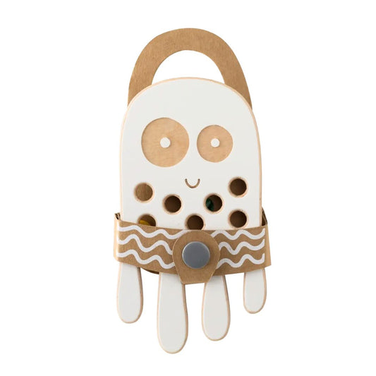 Kleines Schnürspielzeug aus Holz 'Der Oktopus'