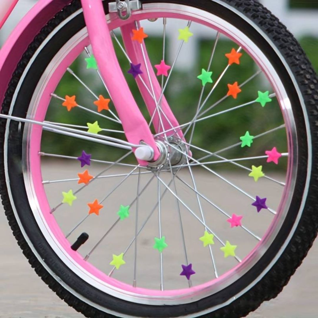 kinderfahrrad zubehör speichen Fahrradspeichen-Sterne verschiedene Farben – suebidou