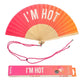 Damen Fächer 'I'M HOT' mit Farbverlauf rot/orange