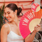 Damen Fächer 'I'M HOT' mit Farbverlauf rot/orange