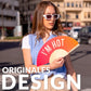 Damen Fächer 'I'M HOT' mit Farbverlauf rot/orange