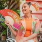Damen Fächer 'YOU'RE HOT' mit Farbverlauf