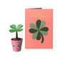 Minikarte 'Glücksklee' 2in1 Karte & Geschenk in einem