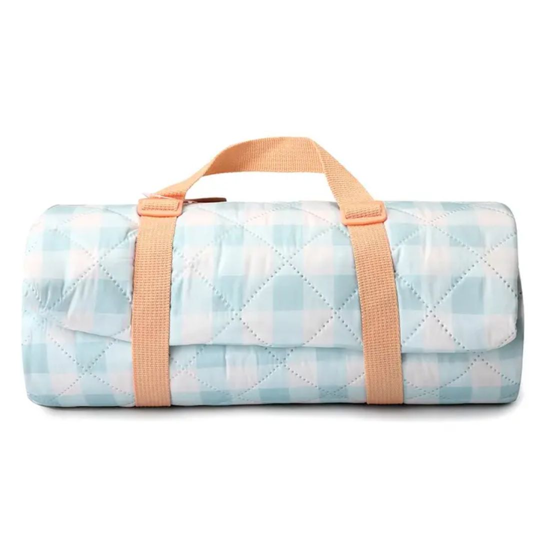 Picknickdecke Streifendesign blau kariert