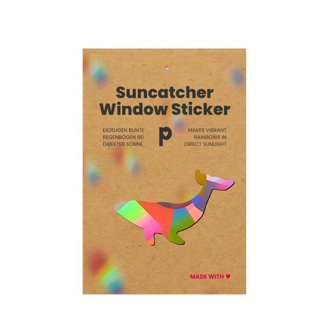 Suncatcher Fenstersticker Wal