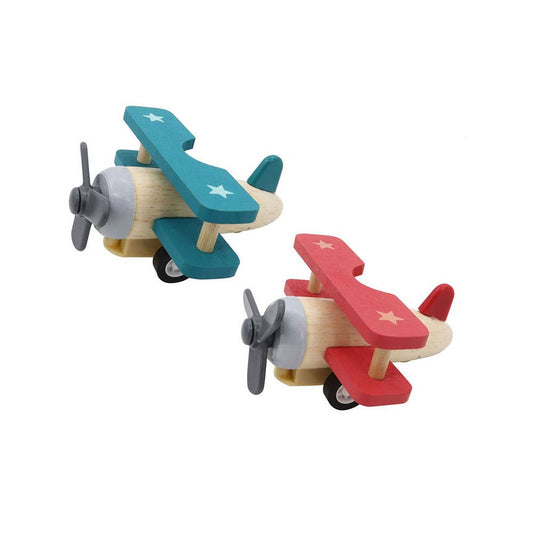 Holzflugzeug mit Rückzugfunktion