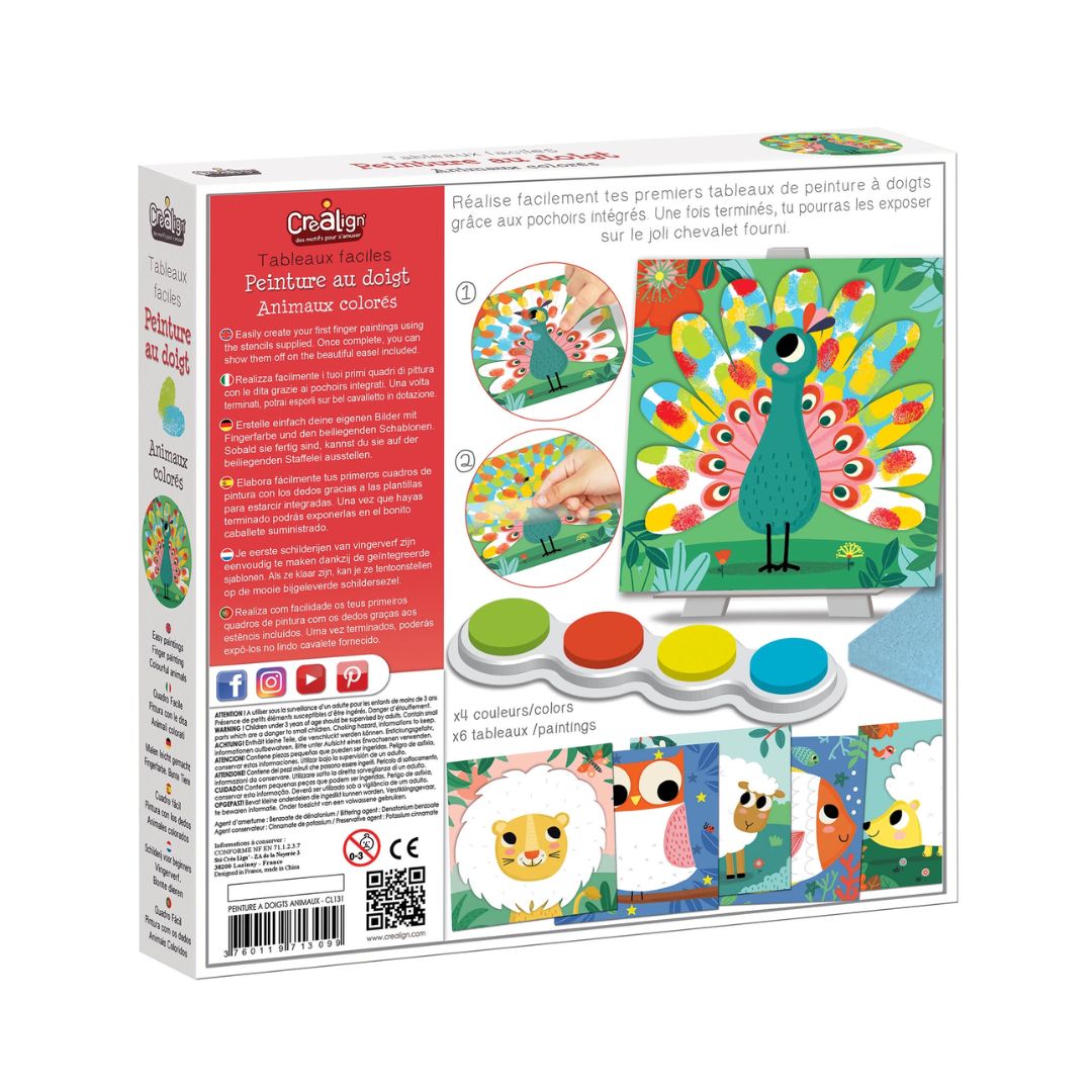 Fingermalerei „Bunte Tiere Var.2“