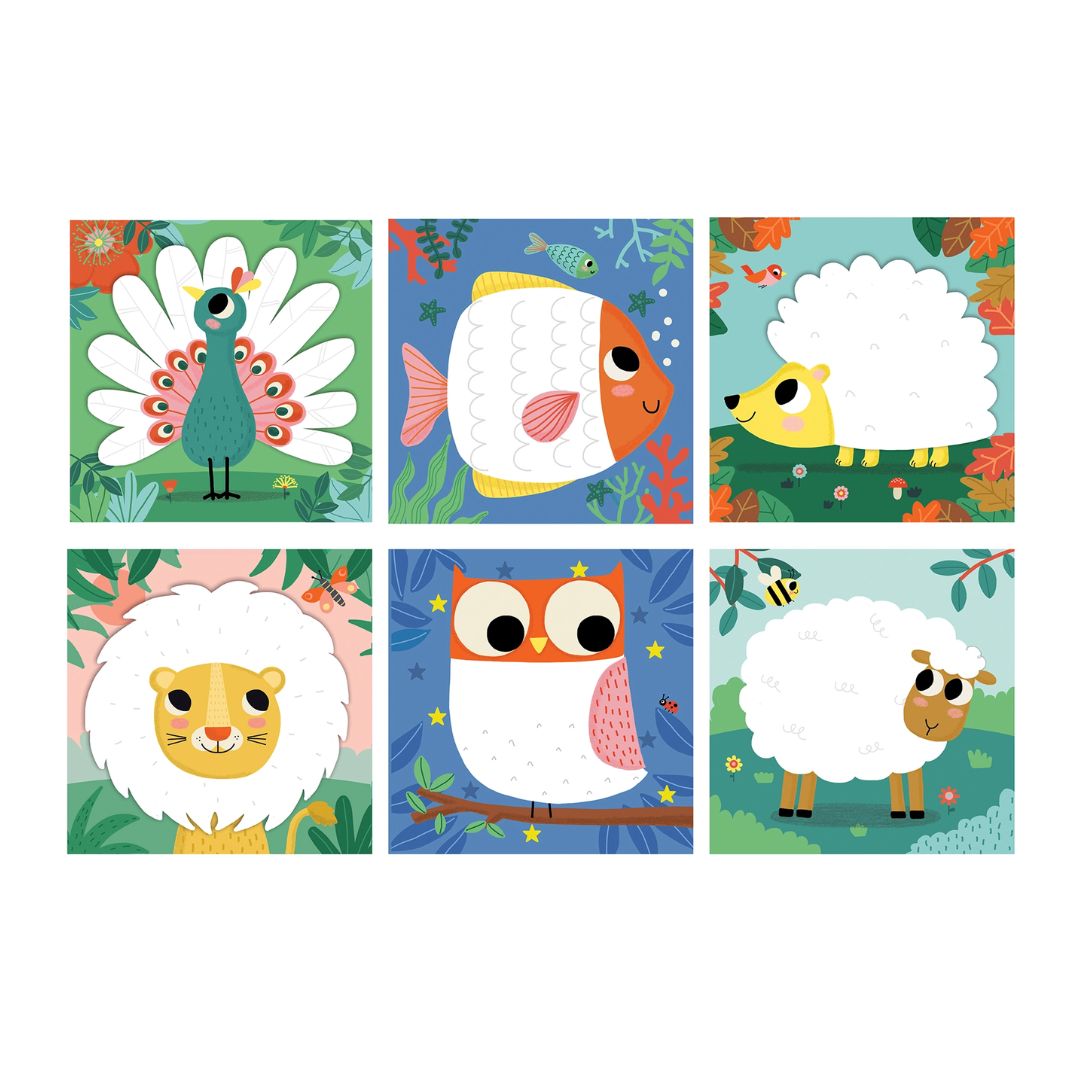 Fingermalerei „Bunte Tiere Var.2“