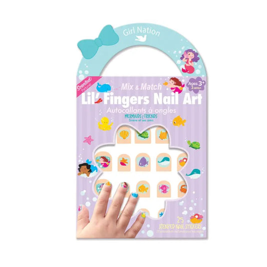 Nagelaufkleber Lil' Fingers Nail Art 'Meerjungfrauen und Freunde'