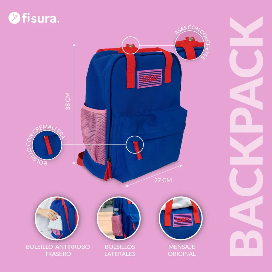Rucksack 'CIAO' blau 13L