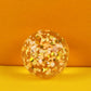 Flummiball mit Konfetti gold/zitronengelb/aprikot