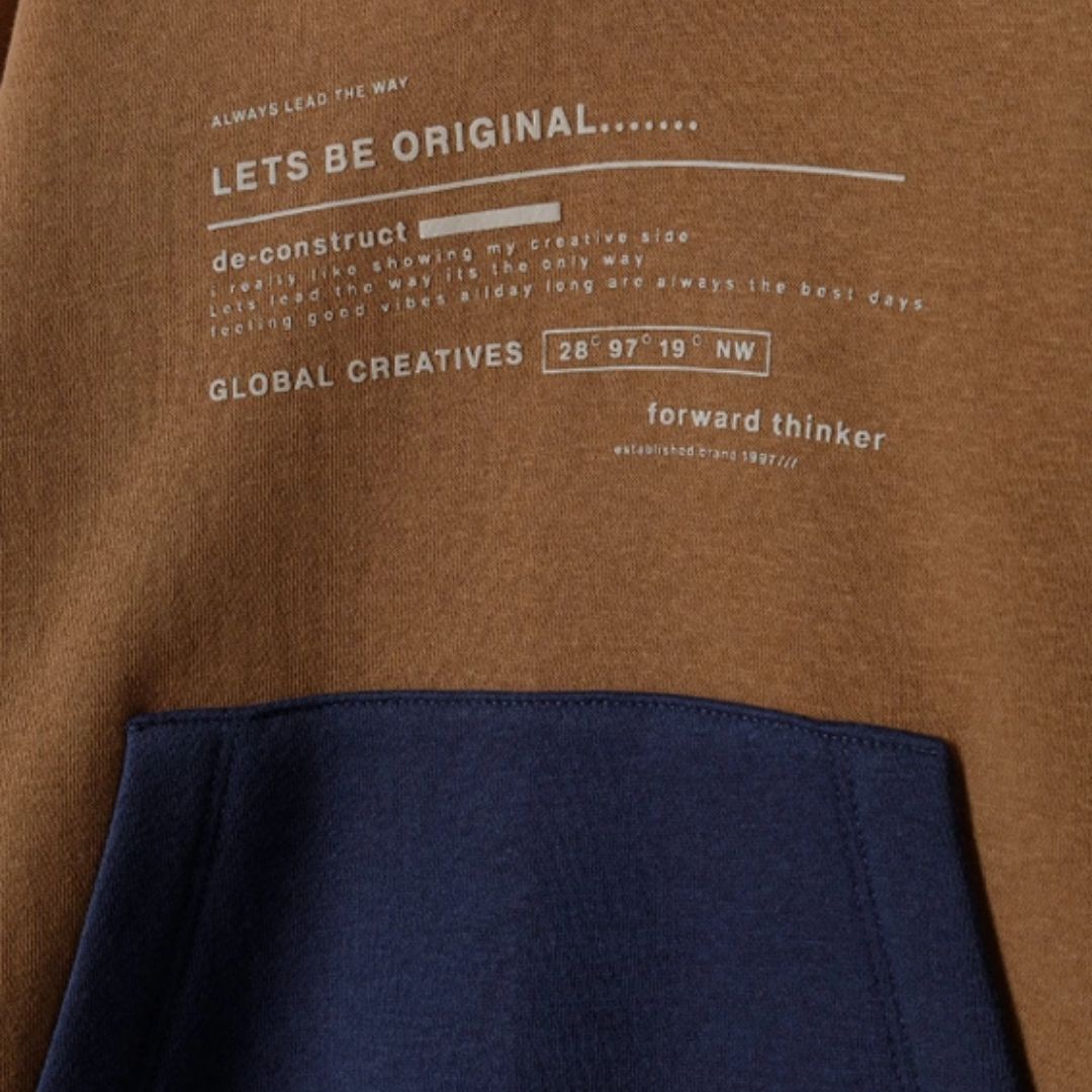 Kapuzensweatshirt mit Farbblock-Design