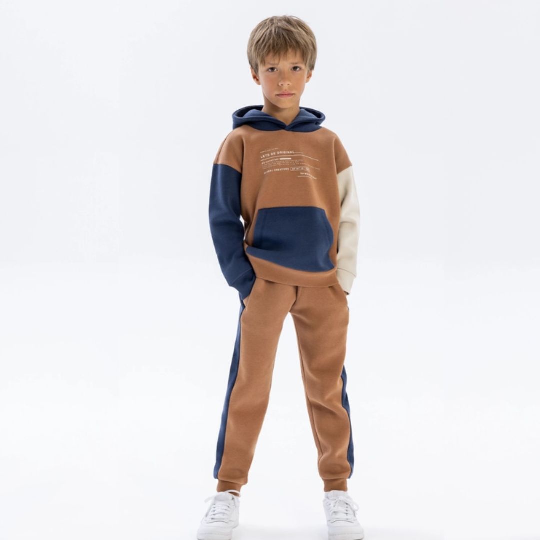 Kapuzensweatshirt mit Farbblock-Design