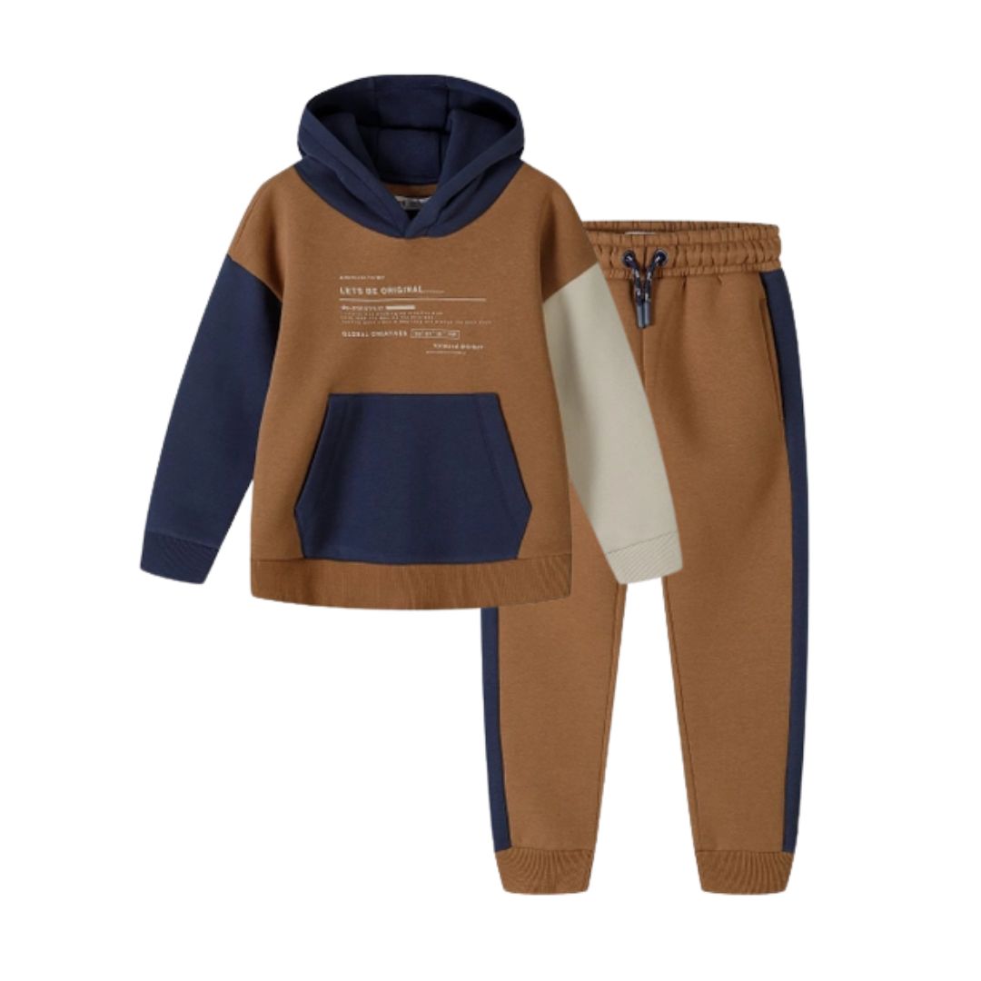 Kapuzensweatshirt mit Farbblock-Design
