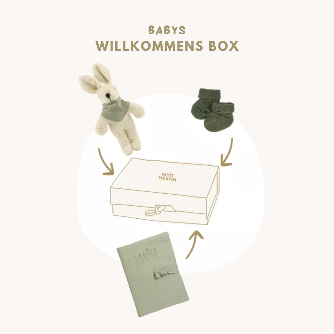 Babys Willkommensbox mintgrün