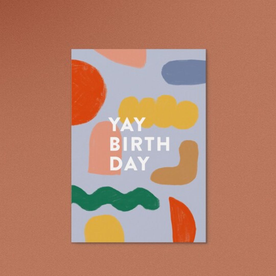 Postkarte Yay Birthday