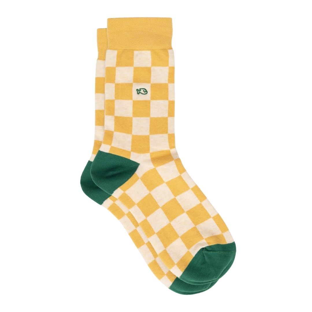 Gekämmte Baumwollsocken mit Karomuster 'Melbourne'