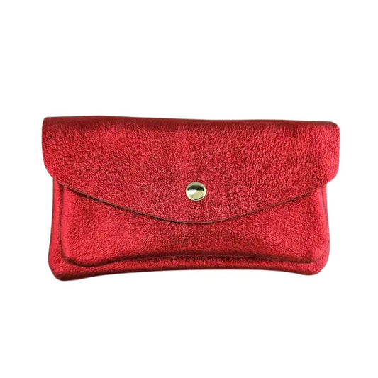 Damen Brieftasche aus Leder rot