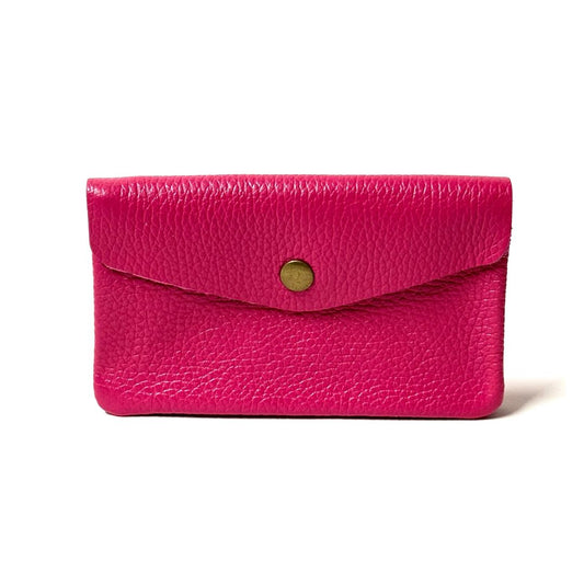 Damen Geldbörse aus Leder groß pink