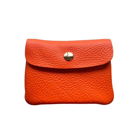 Damen Geldbörse aus Leder klein orange