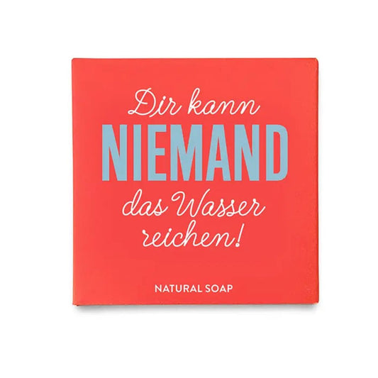 Geschenkseife 'Dir kann niemand das Wasser reichen'