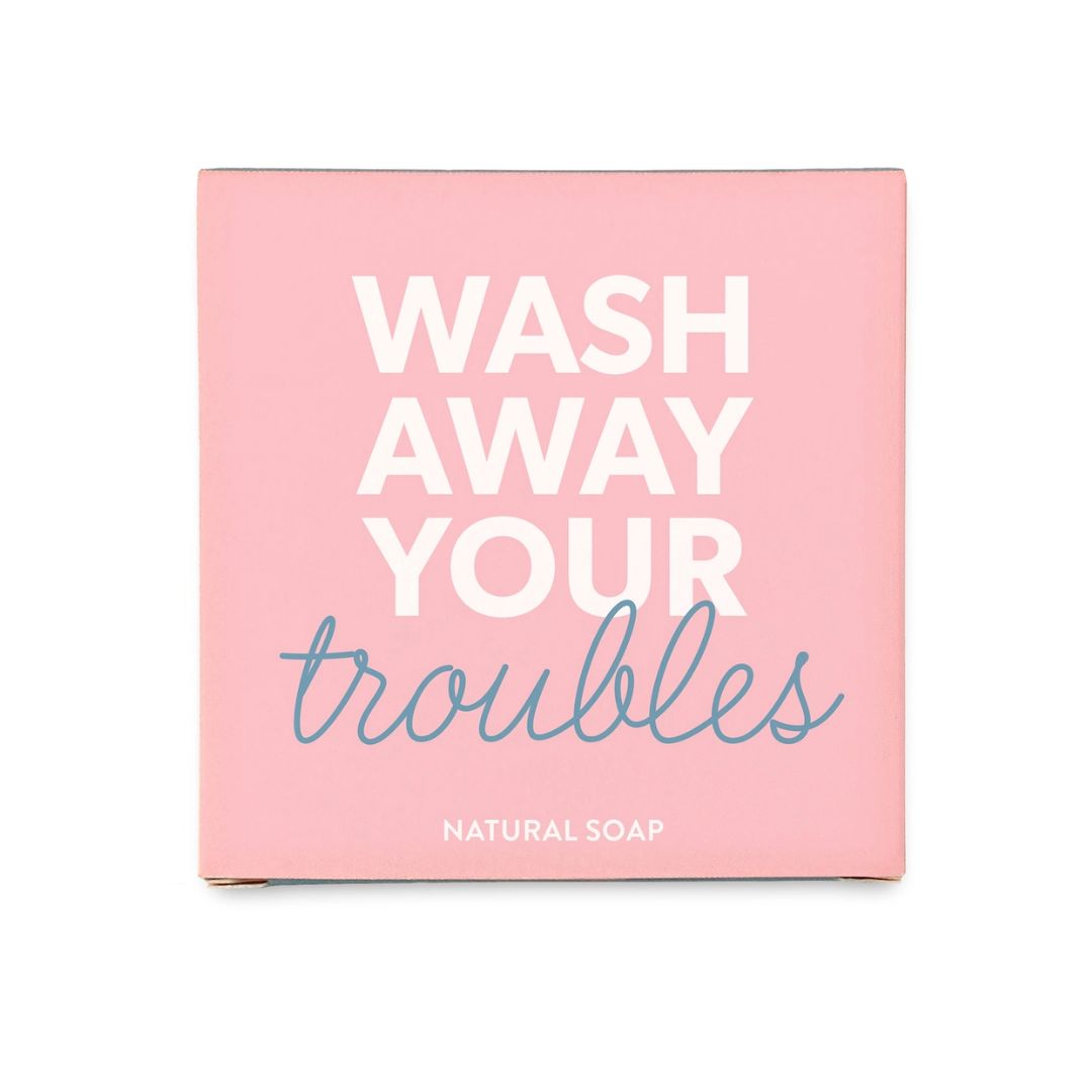 Geschenkseife 'Wash away your troubles'